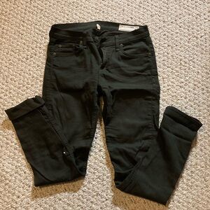 Dark Forest Green Rag & Bone Skinny Jeans